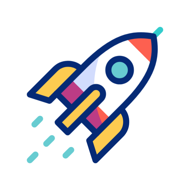 Animated rocket icon