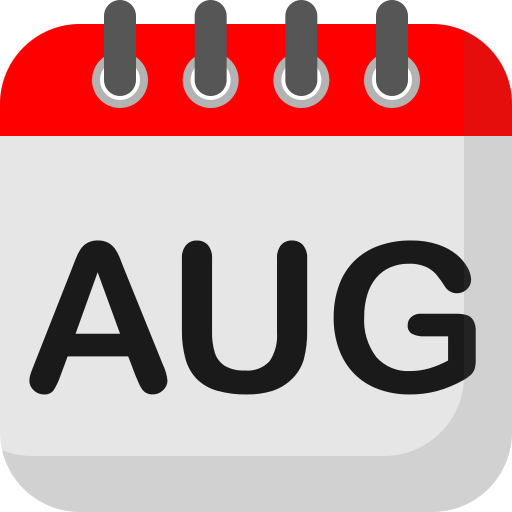 Calendar icon for August 2026
