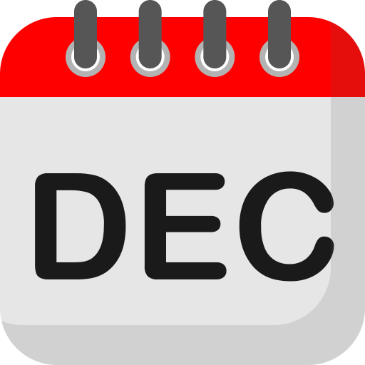 Calendar icon for December 2025