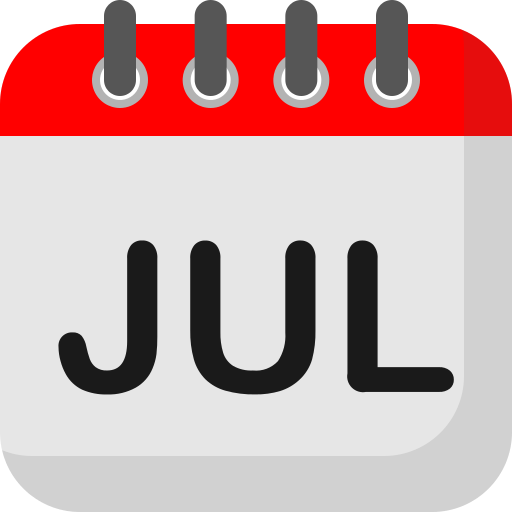 Calendar icon for July 2026