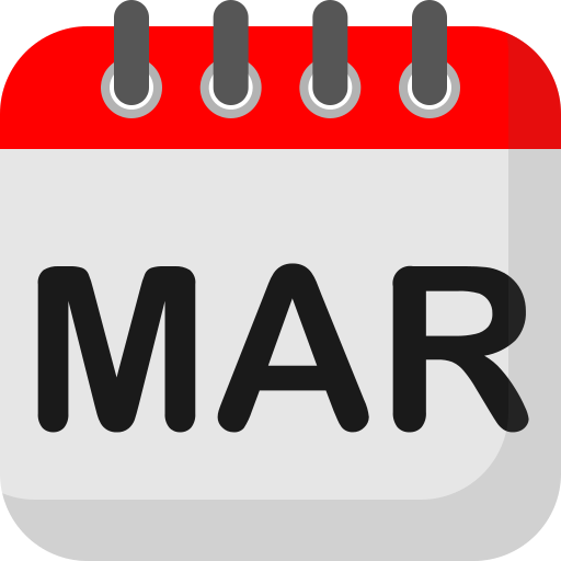 Calendar icon for March 2026